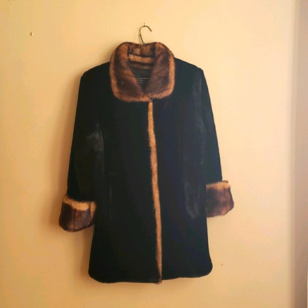 Faux fur winter coat